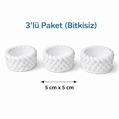 Toptan 3’lü Mini Saksı Seti 5 cm