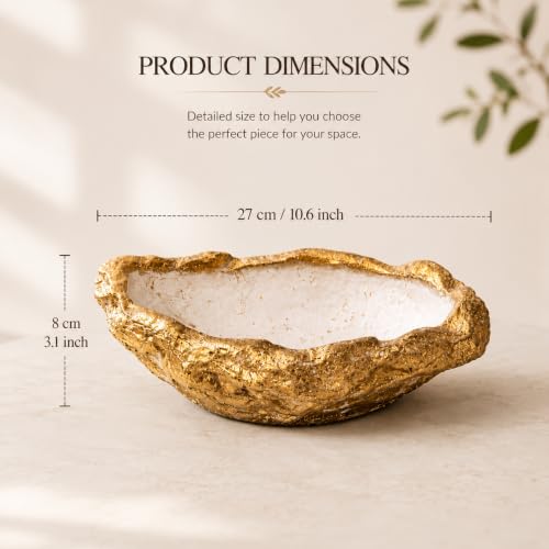 Toptan Taş Dokulu Taş Kompozit Dekoratif Kase 30 cm