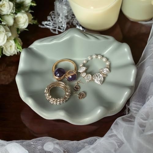 Toptan Yeşil İstiridye Takı & Anahtarlık Tabağı 7×17 cm