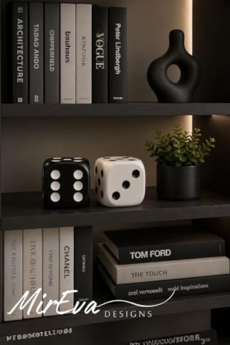Toptan Siyah Beyaz Dekoratif Zar Seti 2’li 9 cm Modern Ev Dekoru
