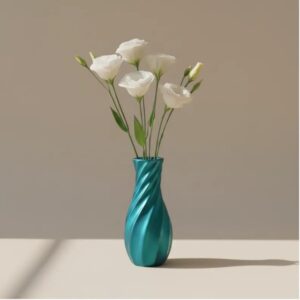 Toptan Sarı Modern Burgu Vazo 15 cm – TURKUAZ