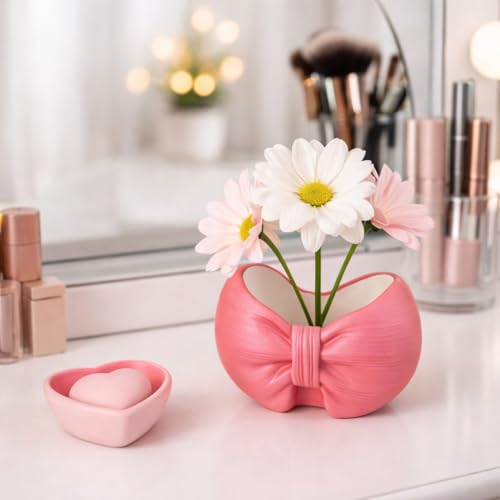 Toptan Pembe Fiyonk & Kalp Takı Tabağı Seti