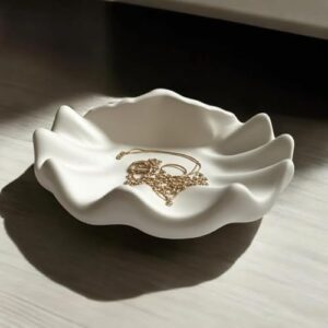 Toptan El Yapımı Deniz Kabuğu Takı Tabağı 17 x 17 x 5 cm