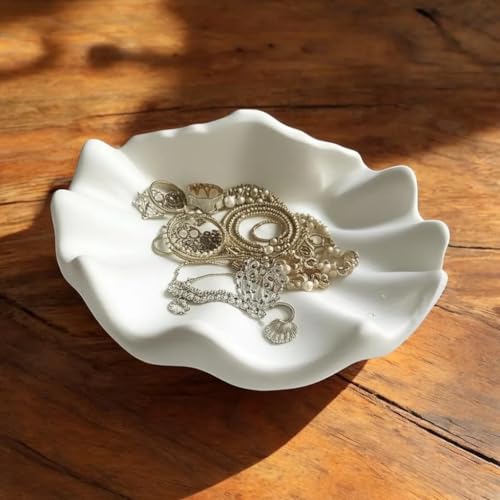 Toptan El Yapımı Deniz Kabuğu Takı Tabağı 17 x 17 x 5 cm