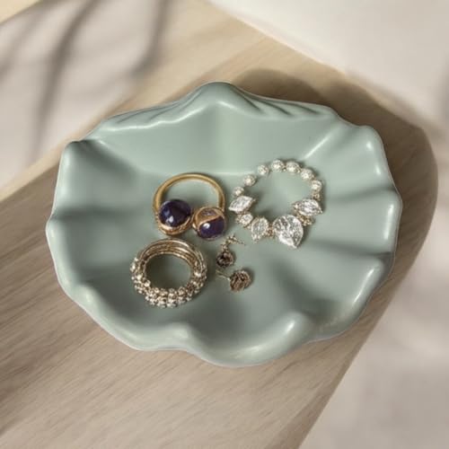 Toptan Yeşil İstiridye Takı & Anahtarlık Tabağı 7×17 cm