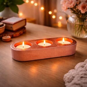 Toptan Modern Tealight Mumluk Seti 3’lü