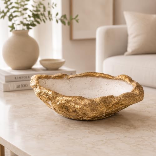 Toptan Taş Dokulu Taş Kompozit Dekoratif Kase 30 cm