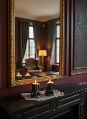 Toptan Yunan Sütunu Taş Mumluk Seti 2’li 9 cm