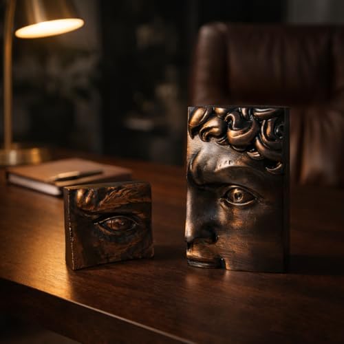 Toptan İki Parça Soyut Yüz Heykel Seti 18×12 cm