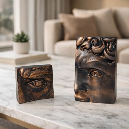 Toptan İki Parça Soyut Yüz Heykel Seti 18×12 cm