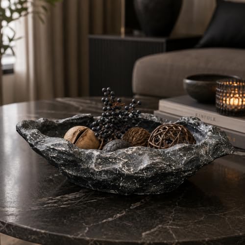 Toptan Modern Taş Kompozit Dekoratif Kase 30 cm