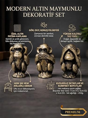 Toptan Üç Maymun Biblo Seti – 3’lü Set