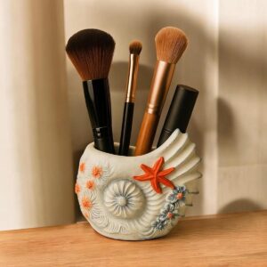 Deniz Kabuğu Takı Tabağı – Yüzük ve Küpe Organizer Tepsi, Dekoratif Seashell Takı Düzenleyici, Makyaj Masası ve Banyo Organizer